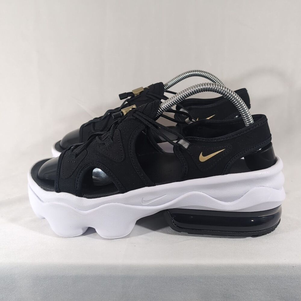 Nike Air Max Koko Platform Sandals Women's Size 11 Black/White/Gold CW9705-001 - Picture 4 of 9
